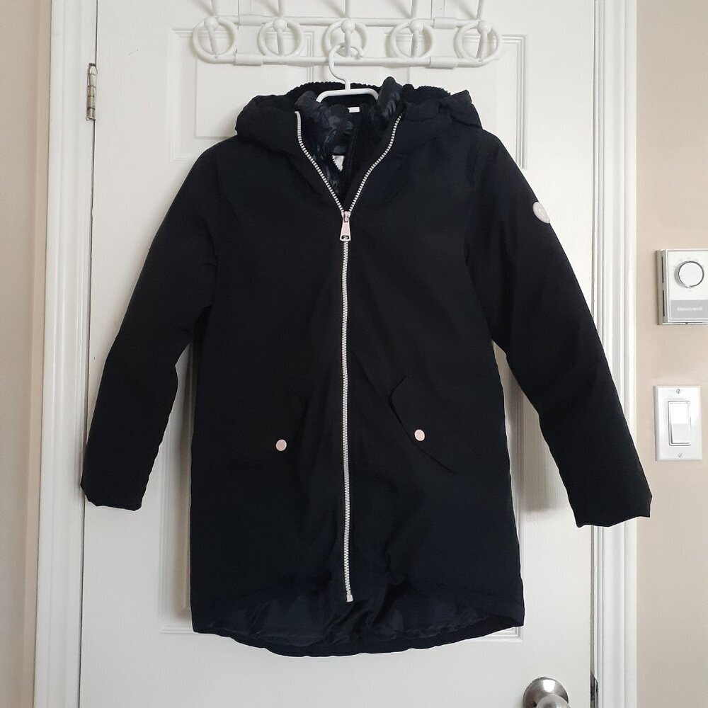 Justice Black Hooded Kids Jacket - Picture 2 of 14